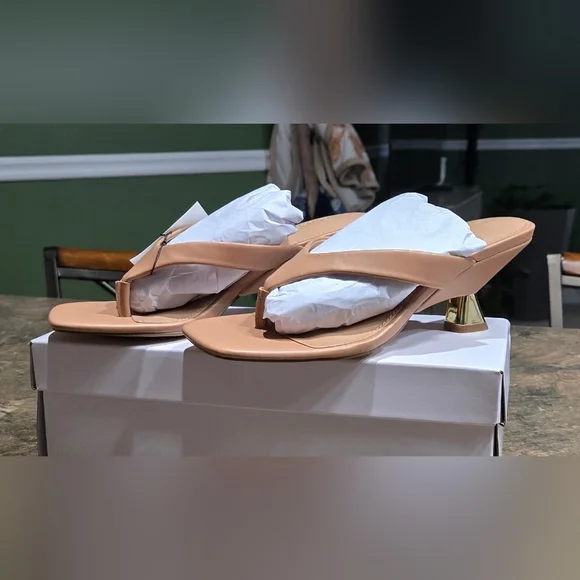 The Drop Women's Dakota Thong Scupted Heel Sandal #923, 924, 925 - Picture 6 of 14